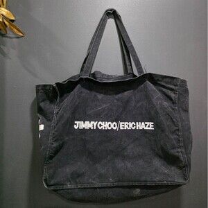 Jimmy Choo x Eric Haze Acid Wash Shopper Tote Bag Limited Edition Cotton 19x15x8